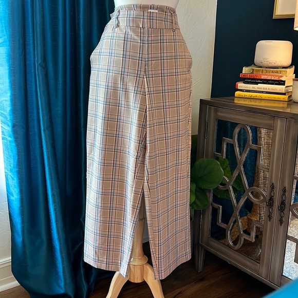 Lightweight plaid ankle length trousers - Picture 5 of 5
